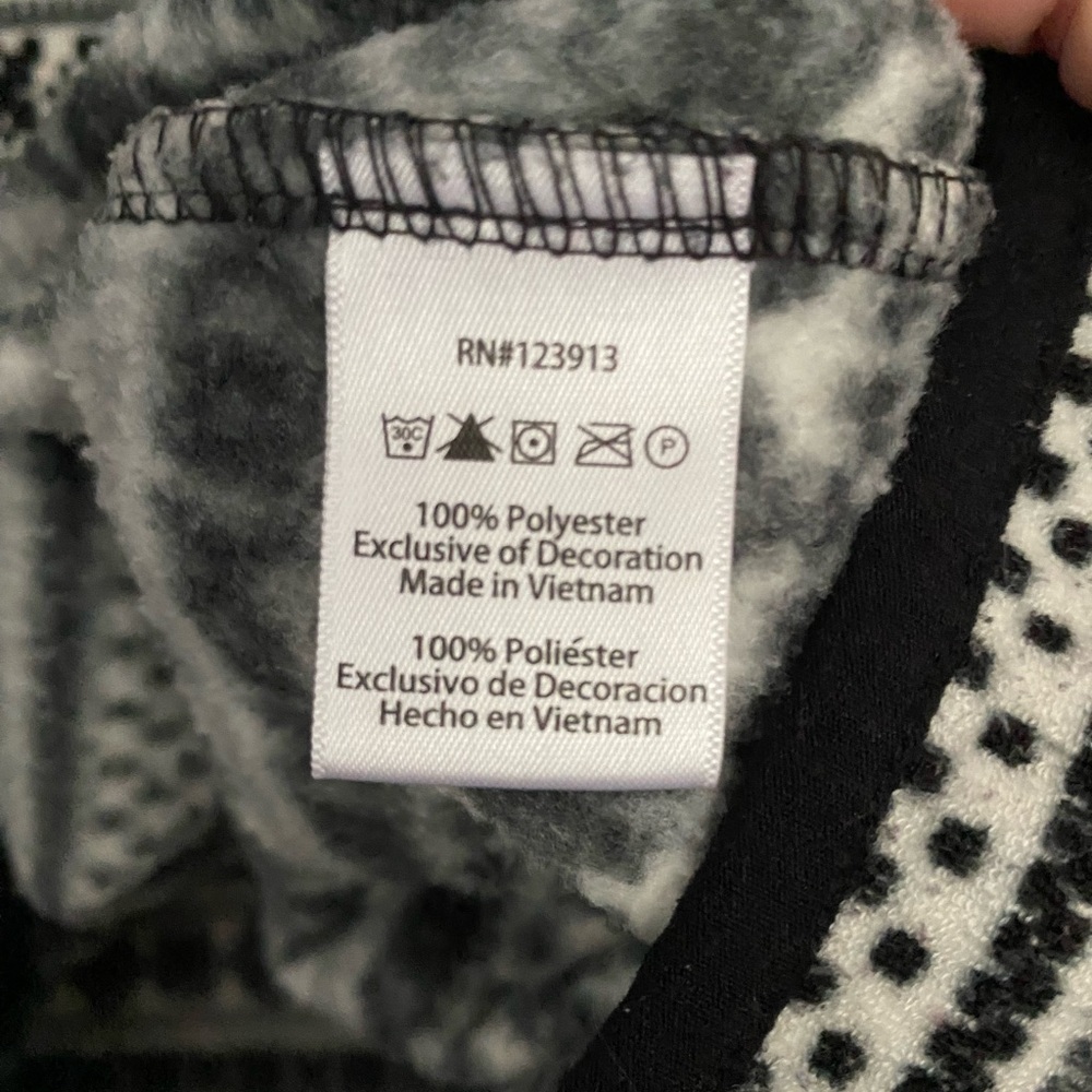 Jachs Cabin Black And White fleece Pullover New York Cabin Collection Size M - Picture 5 of 12